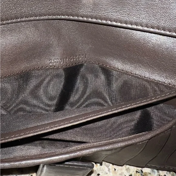 Gucci Brown Monogram Wallet with Gold Accents - Picture 5 of 10